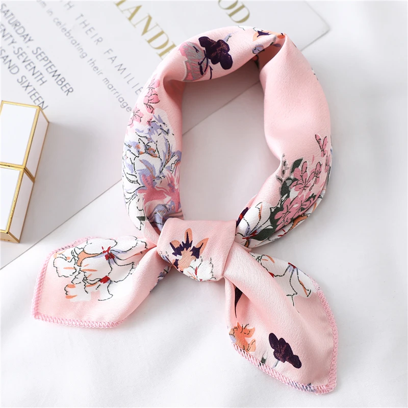 FX-127 Женский шелковый шарф квадратный платок дамские шейные шарфы дизайнерский платок с принтом модные шарфы для волос для девушек - Цвет: FX-127