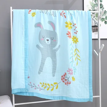 

4 Layers Bamboo Cotton Muslin Swaddle Blanket Bamboo Fibe Baby Bath Towel Kindergarten Baby Blanket Stroller Baby Bag Towel