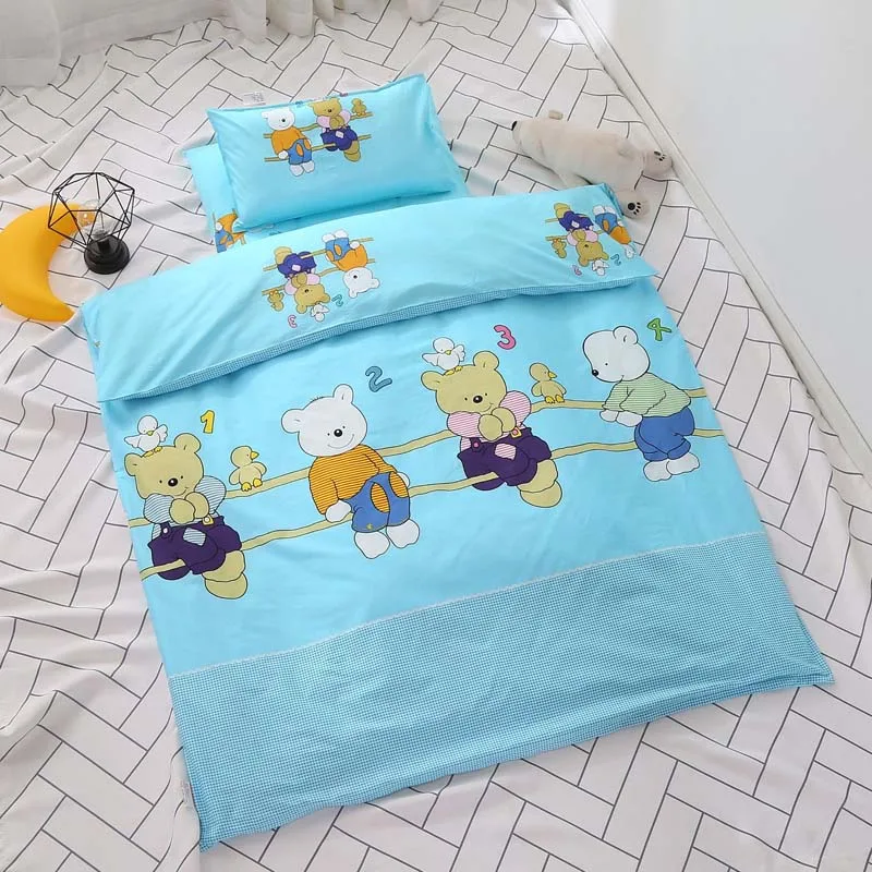 Conjunto de cama de algodão infantil dos