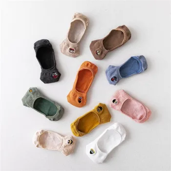 

New women's cartoon socks 5pairs/lot spring summer and autumn ladies girls fashion wild shallow mouth invisible slipper socks