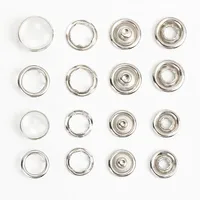 50sets Silver Metal Brass Pearl Prong Snap Buttons, Press Studs Fasteners, Baby Romper Buckle, Clothes Bag Sewing diy 2