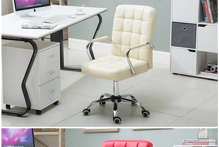 Офисная мебель, регулируемое по высоте вращающееся компьютерное кресло, подлокотник с кожаной подкладкой, эргономичное офисное кресло