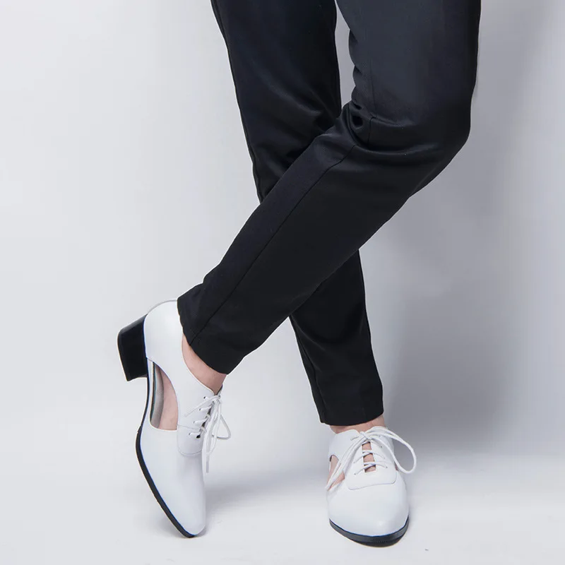 

Men Closed-toe Leather Sandals Cowhide Casual Sandals Pointed-Toe Hollow-out Leather Shoes MEN'S SHOES Fashion