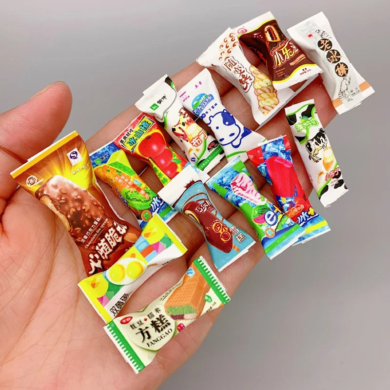 5/10pcs Dollhouse Miniature Food Mini Supermarket Milk Ice Cream