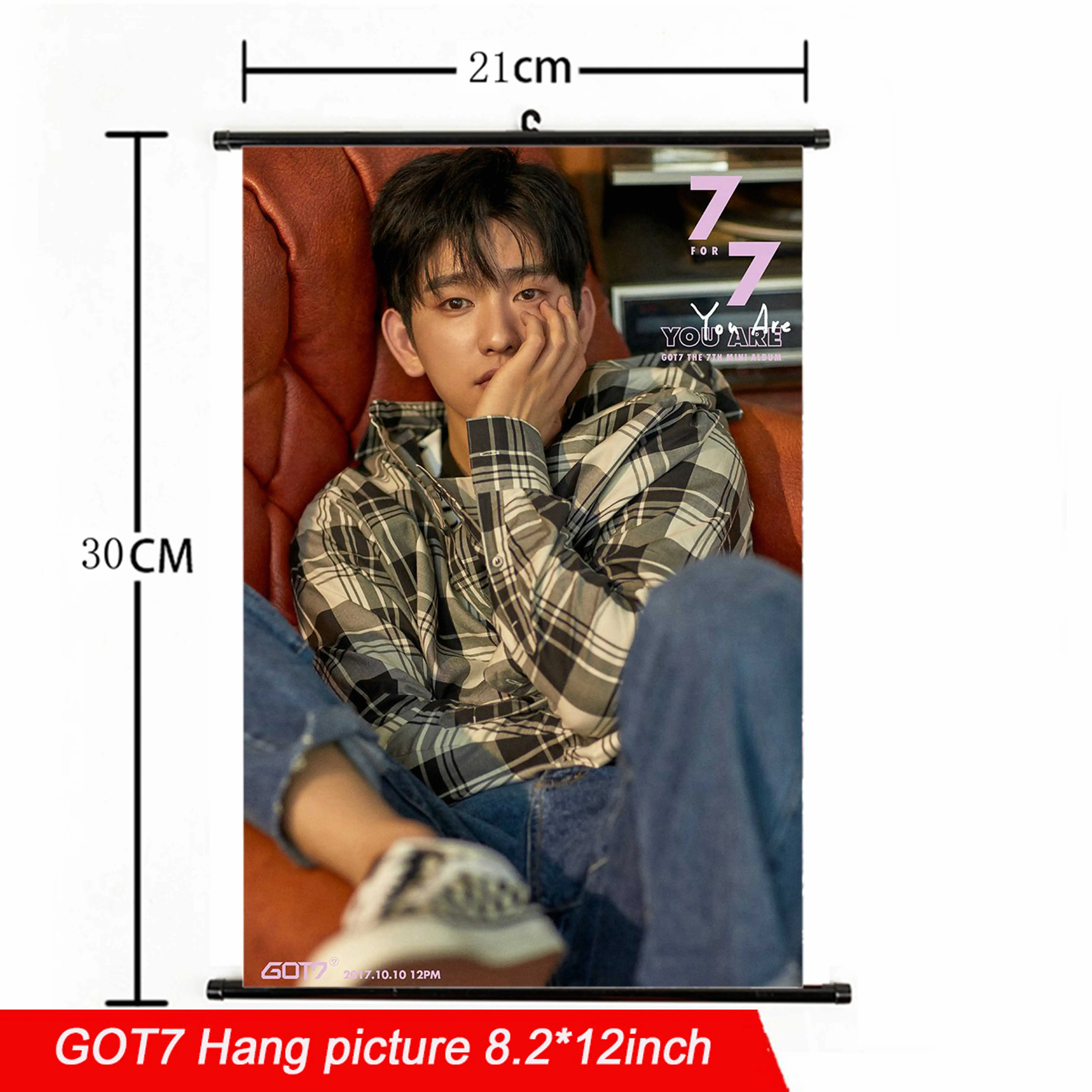 GOT 09 Мода Kpop GOT7 повесить картину 21*30 см Ткань плакат альбом высокое качество GOT7 альбом повесить фото для поклонников Коллекция подарков - Цвет: GOT 09