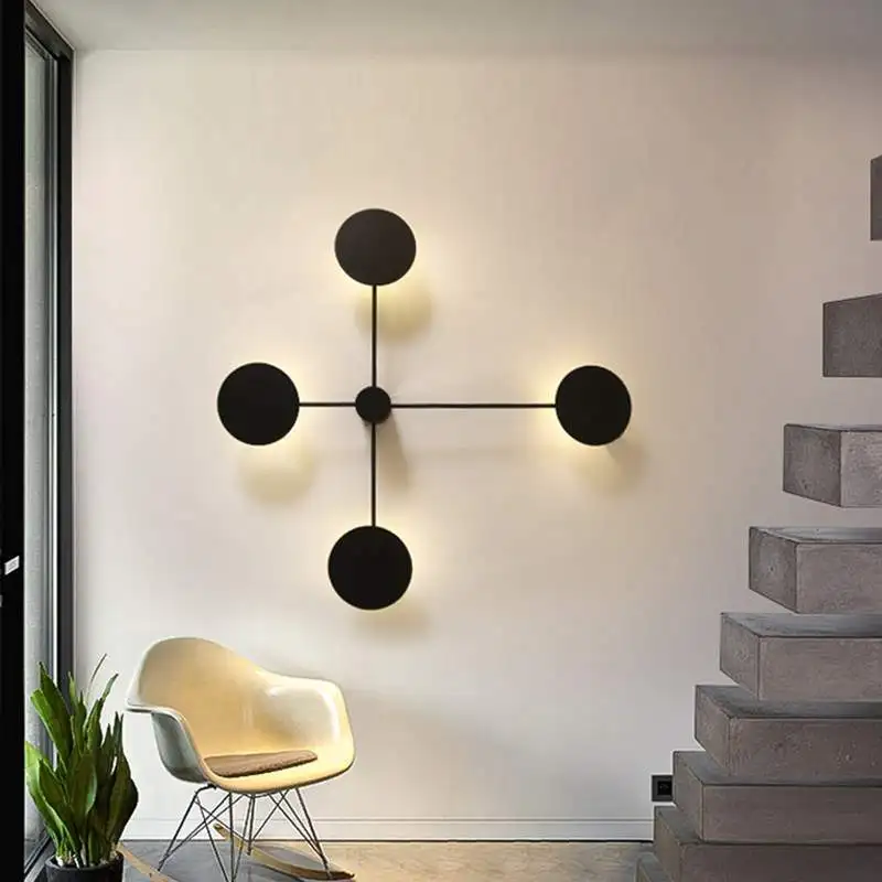 Современный скандинавский Железный настенный светильник Ретро винтажный