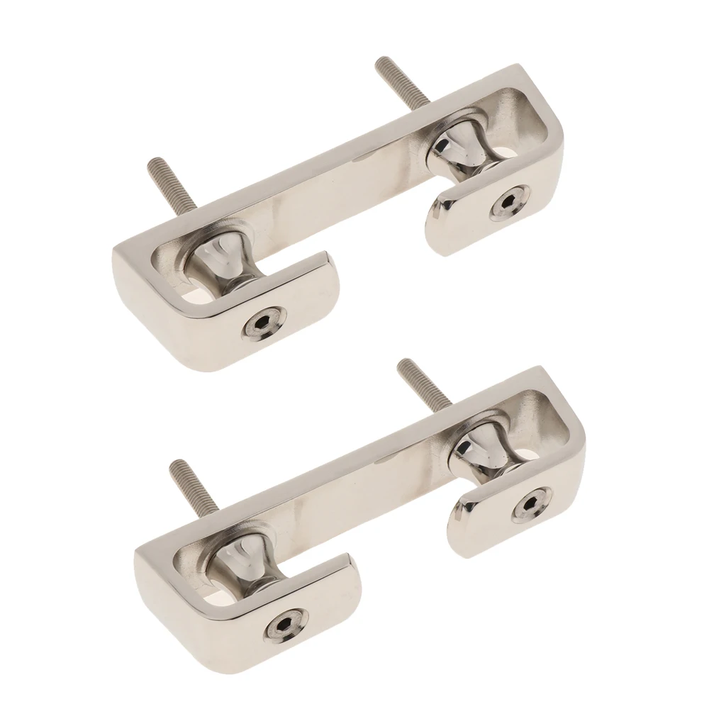 

1 Pair of Marine Straight Bow Chock Cleat Line Chock for Boat 8 inch Length, Included Mounted Screws, 316 Stainless Steel
