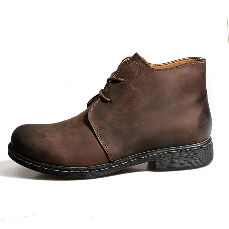 Мужские ботинки «Челси» из натуральной кожи; мужские Ботильоны ручной работы; ботинки-Чукка на толстой подошве