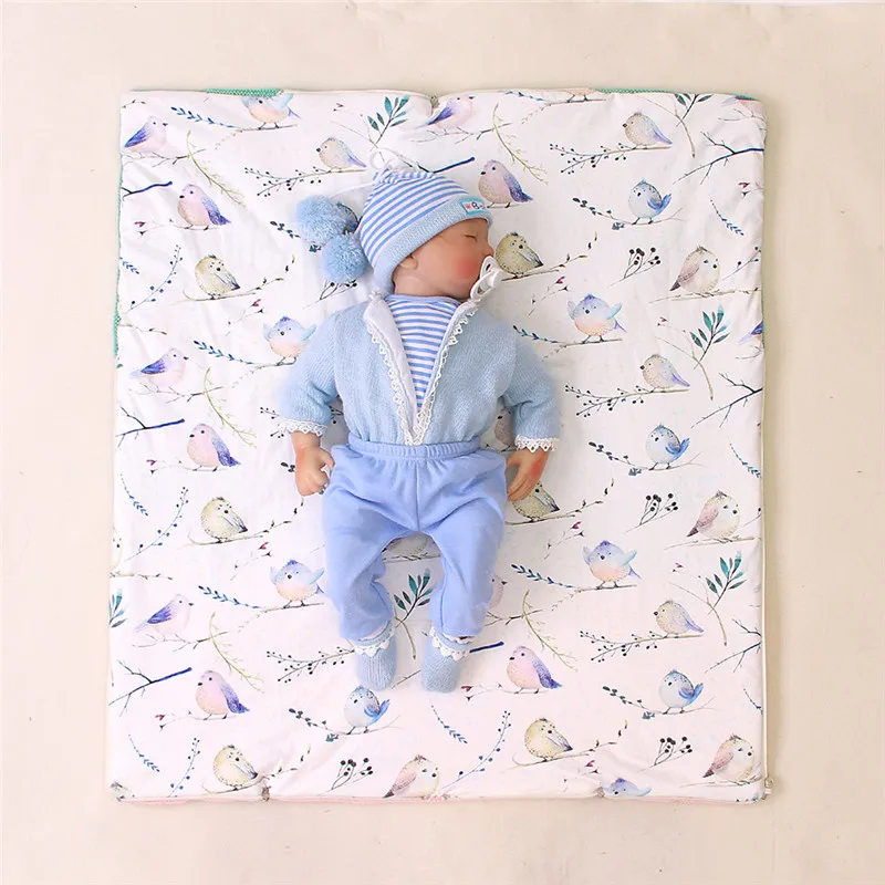 Baby stroller sleeping bag Winter Newborn Baby Warm Cartoon Knitt Swaddle Hooded Stroller Wrap Sleeping Bag#4O22