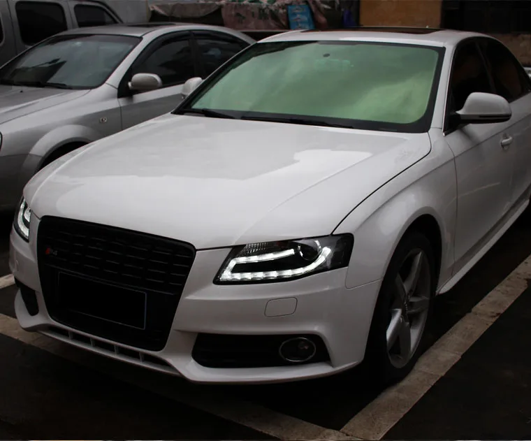 DY_L автомобильный Стайлинг для Audi A4 B8 фары 2009 2010 2011 2012 Светодиодный фонарь A4L светодиодный DRL Биксеноновые линзы Высокий Низкий Луч парковки