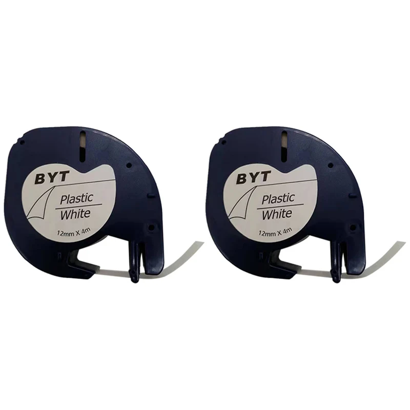20 для Dymo LetraTag 91201 черный на белом (12 мм x 4 м) пластиковые ленты этикеток LT 100H 100T 110T QX