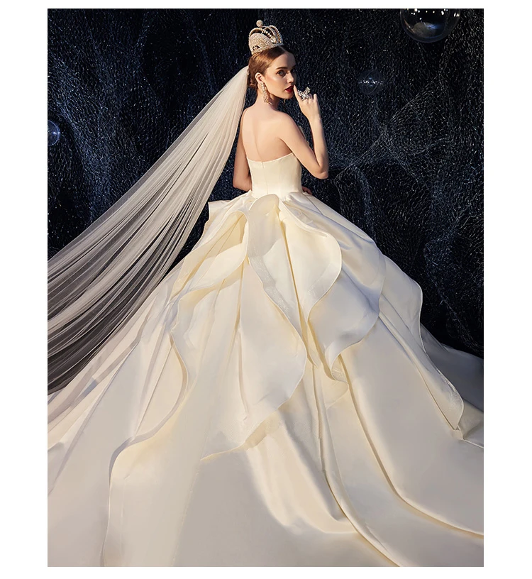 Платье для беременных атласное белое свадебное платье Vestidos de Noivas размера плюс без бретелек Свадебное бальное платье невесты платье для беременных