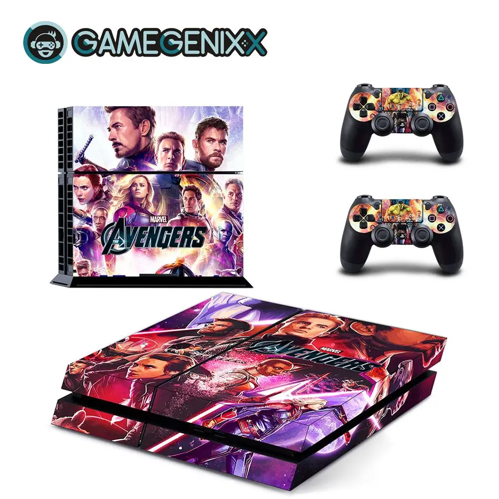 GAMEGENIXX виток винилопласта с наклейкой для консоли PS4 и 2 контроллера-Мстители