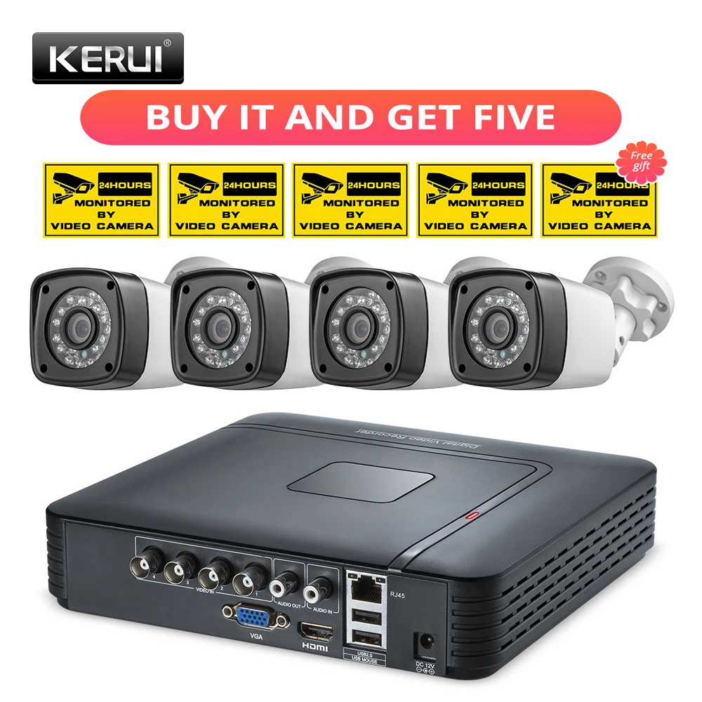 1520P 4MP DVR комплект система камер домашней безопасности Открытый