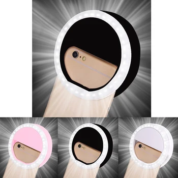 

Round LED Light for Smartphones Selfie Light Portable Fill Light 3 Colors for iPhone6/6s plus
