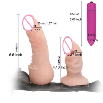 Strap On Realistic Double Dildo Pants For  Woman Men Couples Dildo Panties For Lesbian Gay Flesh purple Vibrator Dildo For Gay 2