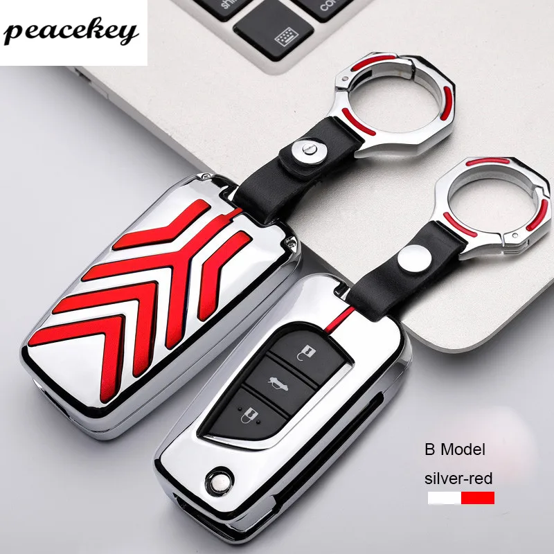 Чехол для ключей из цинкового сплава для Toyota Fortuner Rav4 Camry Highlander Crown Corolla, защитный чехол для ключей
