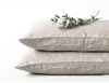 100% Washed Linen Sheet Set Natural France Flax Bed Sheet Breatherable Ultra Soft Farmhouse Bedding (1 Flat Shee 2 Pillowcases) 2