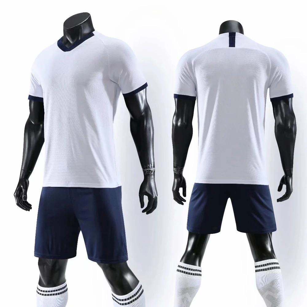19-20 Men Kids Survetement Football Jerseys Set Boys Team Soccer Jersey Uniform Kit Sport Training Suit Tracksuit Custom Number - Цвет: White