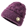 Winter middle-aged and elderly hats Beanies mother warm plus velvet thick woolen knitted hat 2