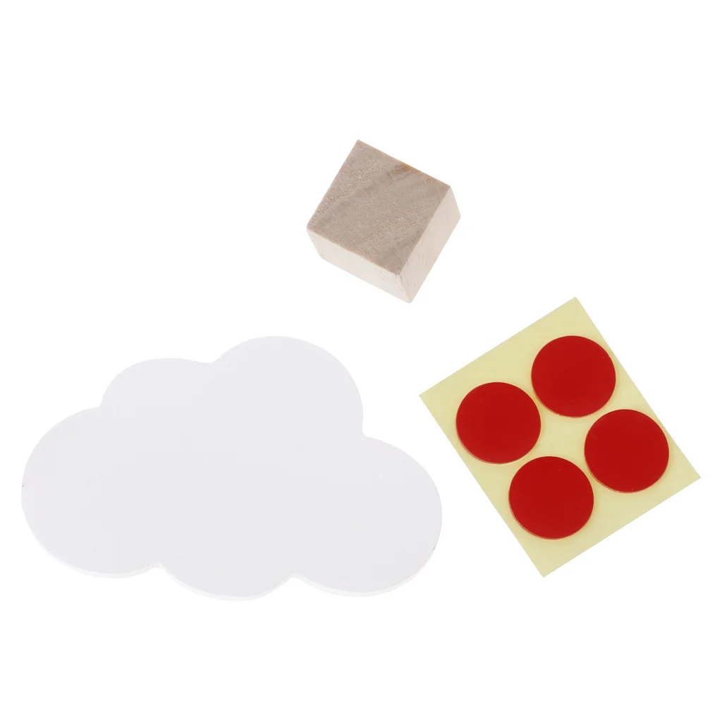 

New Cute Cloud Hooks Wooden Clothes Hanger Wall Decor Children Bedroom Pendant