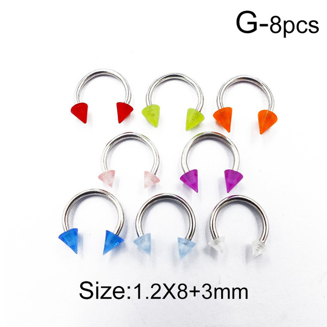 New Horseshoe Fake Nose Ring Tragus Piercing Surgical Steel Septum Ear Lip Tragus Industrial Piercing Body Jewelry