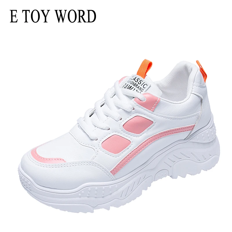 

E TOY WORD 2019 New Autumn Women Shoes Breathable Mixed color Ladies Sneakers Fashion Spring Autumn Daddy shoes students