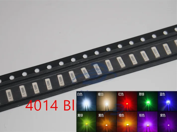 100 шт. светодиод 4014 SMD красный/белый/желтый/зеленый/синий/теплый белый 30 мА 4 0*1 4*0 65