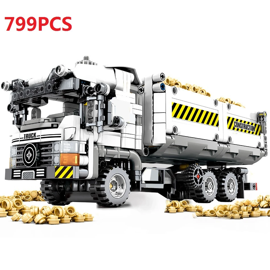 

799pcs Building Blocks Technic Engineering Truck Blocks Vehicle Car Bricks Technology Educational Blocks Toys For Children