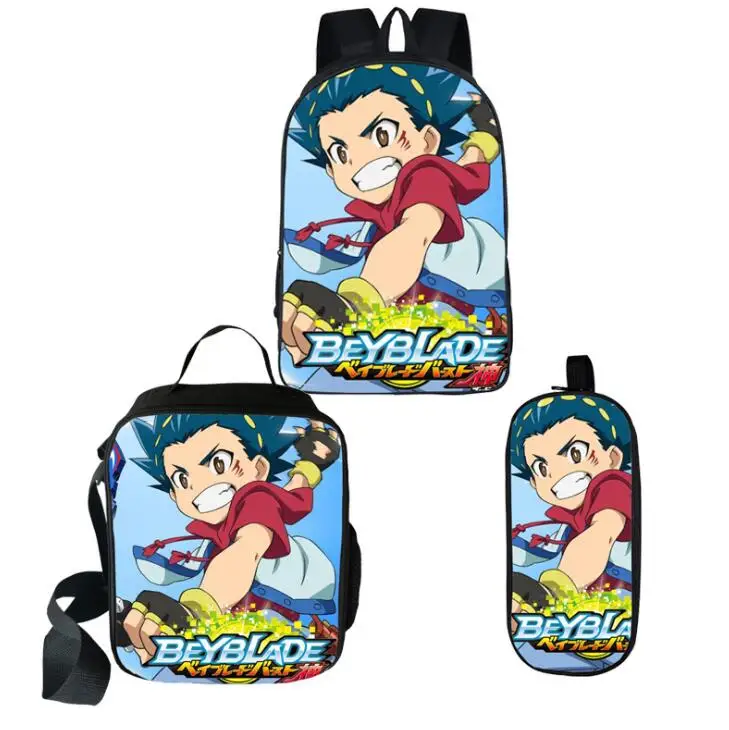 Крутая детская школьная сумка Набор Аниме Beyblade Burst Evolution школьные сумки рюкзак для девочек мальчиков ортопедические школьные сумки - Цвет: picture color