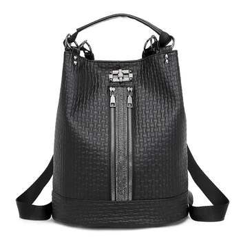 

2020 women a leather backpack soft rugzak female backpack school high quality Vintage bagpacks for girls travel bags bagpack