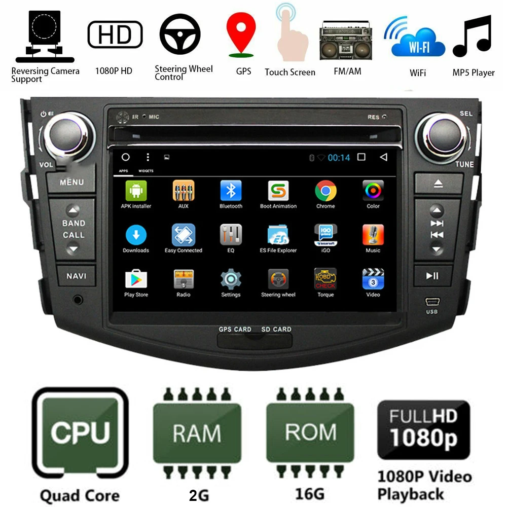 

Android 9.1 2 din Car Radio DVD Player DVD Player 2007 2008 2009 2010 2011 2012 GPS Navigation Wifi Bluetooth OBD2 DAB+