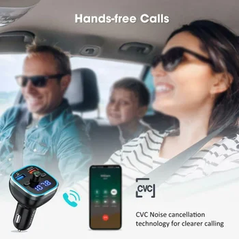 

87.5 MHz-108.0 MHz Bluetooth Car FM Transmitter Hands Free Radio Adapter Kit USB Charger Car Replacement Accessories