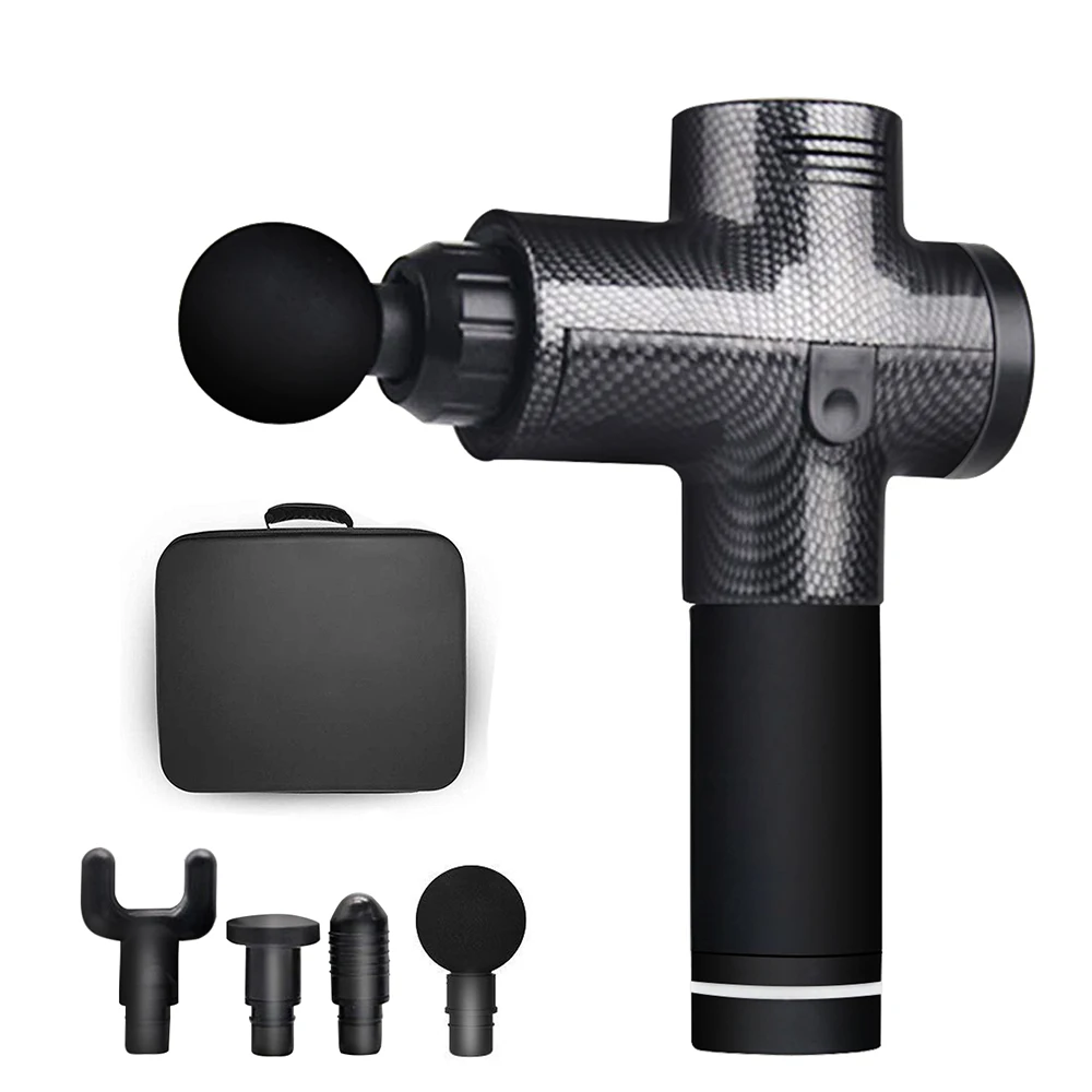 

Massage Gun 4 Massage Heads Deep Tissue Muscle Massager Gun with 3-Speed Adjustment Massager Guns