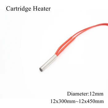 

12x300mm 12x350mm 12x400mm 12x450mm 12V 24V 110V 220V 12mm Ceramic Cartridge Heater Tube Heating 3D Printer 50W 100W 150W 200W