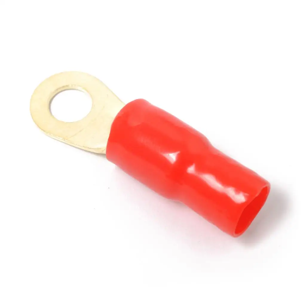 5 Pairs 4 AWG Car Audio Ring Terminal Wiring Connector Gold-plated Durable