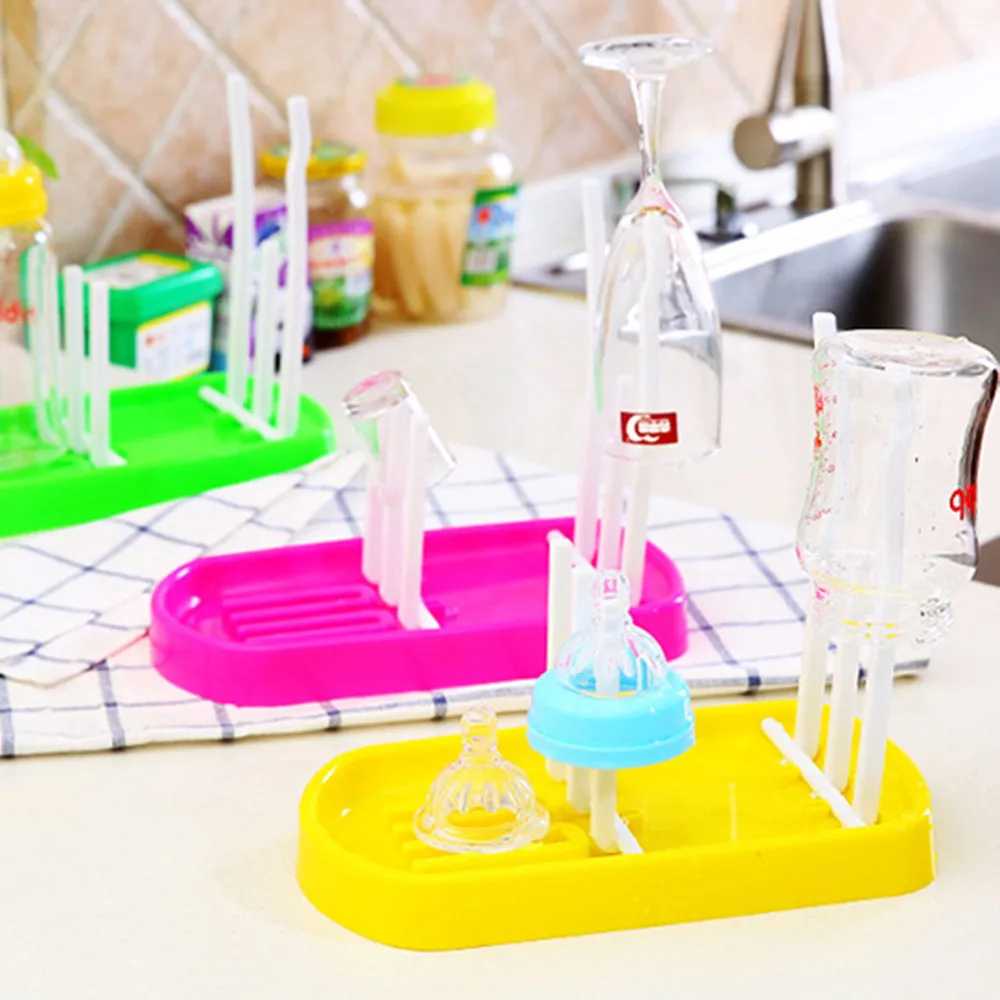 

Glass Cup Drain Rack Jar Bottle Holder Inverted Cup Rack Plastic Drain Rack Watter Bottle Storage Rack Organizador De Cocina