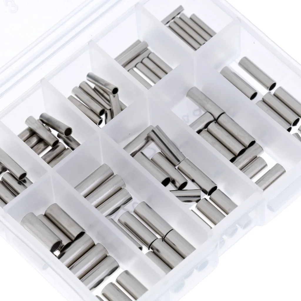 100pcs High Strength Single Crimp Connector Crimping Loop Sleeve Tool
