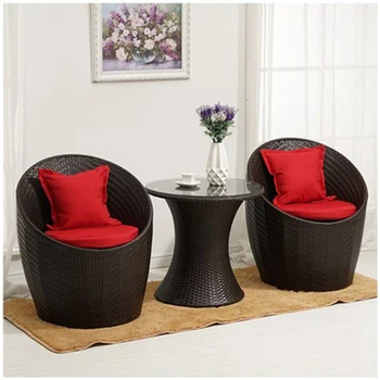 

outdoor furniture garden chairs Relaxing rattan for patio furniture setBalconyTables and chairsModern and simple threepiece suit