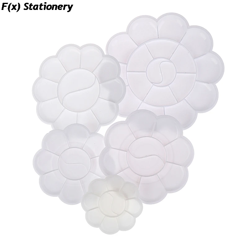 4 Size Palette Art Alternatives Paint Plastic Palette Supply White Watercolor Pigment Tray Painting Supplies