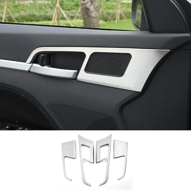 For Hyundai Elantra AD 2016 2017 Car Door Inner Handle Sequin Cover Stickers Interior Frame Decoration Auto Accessories | Автомобили и