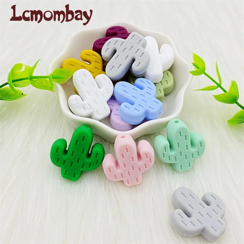 실리콘 선인장 비즈, 식품 등급, 츄어블 DIY 액세서리, BPA 프리,  Teethers, 10 개