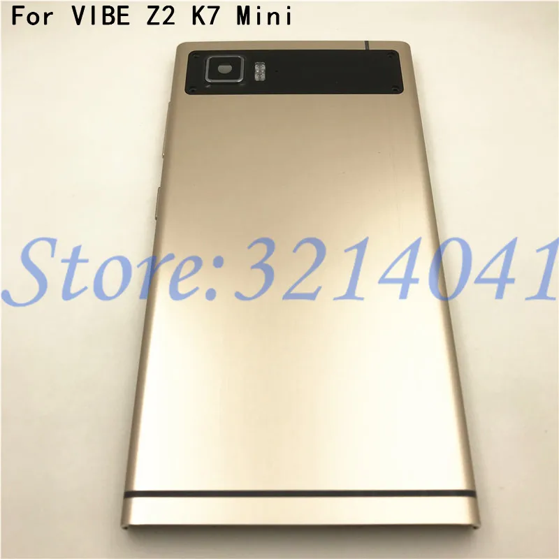 Металлический батарейный чехол для задней крышки корпуса 5," для lenovo VIBE Z2 K7 Mini со стеклянным объективом камеры+ Кнопки громкости