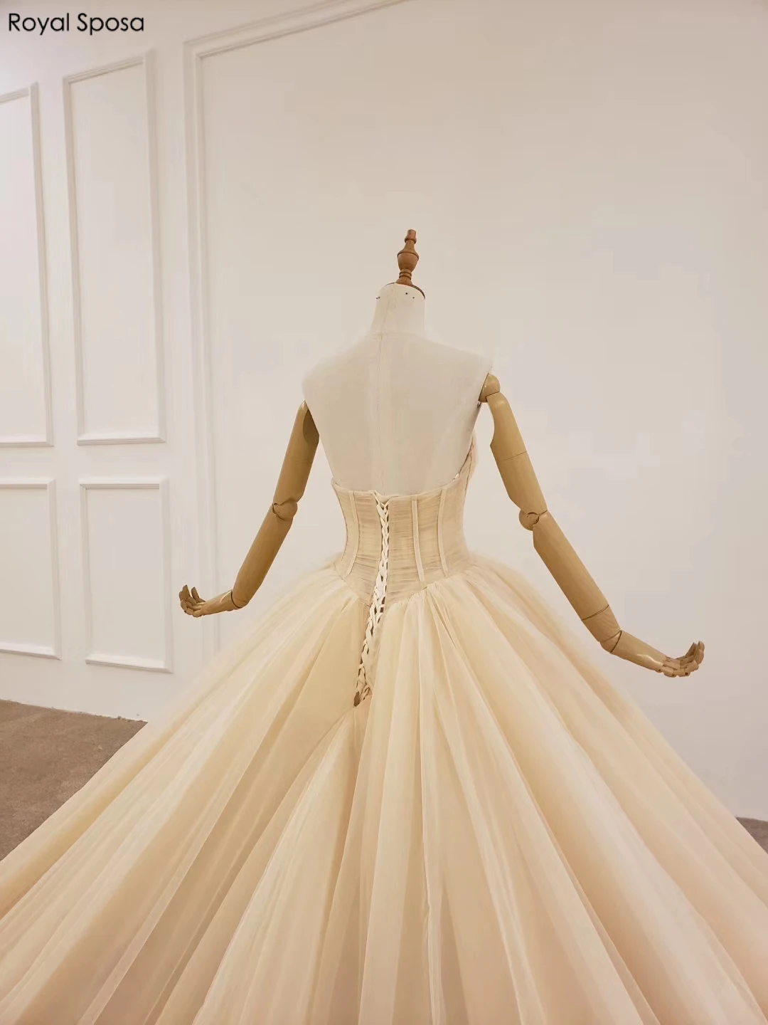 Королевский sposa пол Длина свадебное платье, лиф сердечком Свадебное платье