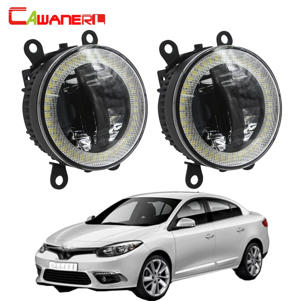 

Cawanerl Car LED Fog Light Daytime Running Lamp DRL Angel Eye 12V For Renault Fluence L30 Saloon 2010 2011 2012 2013 2014 2015