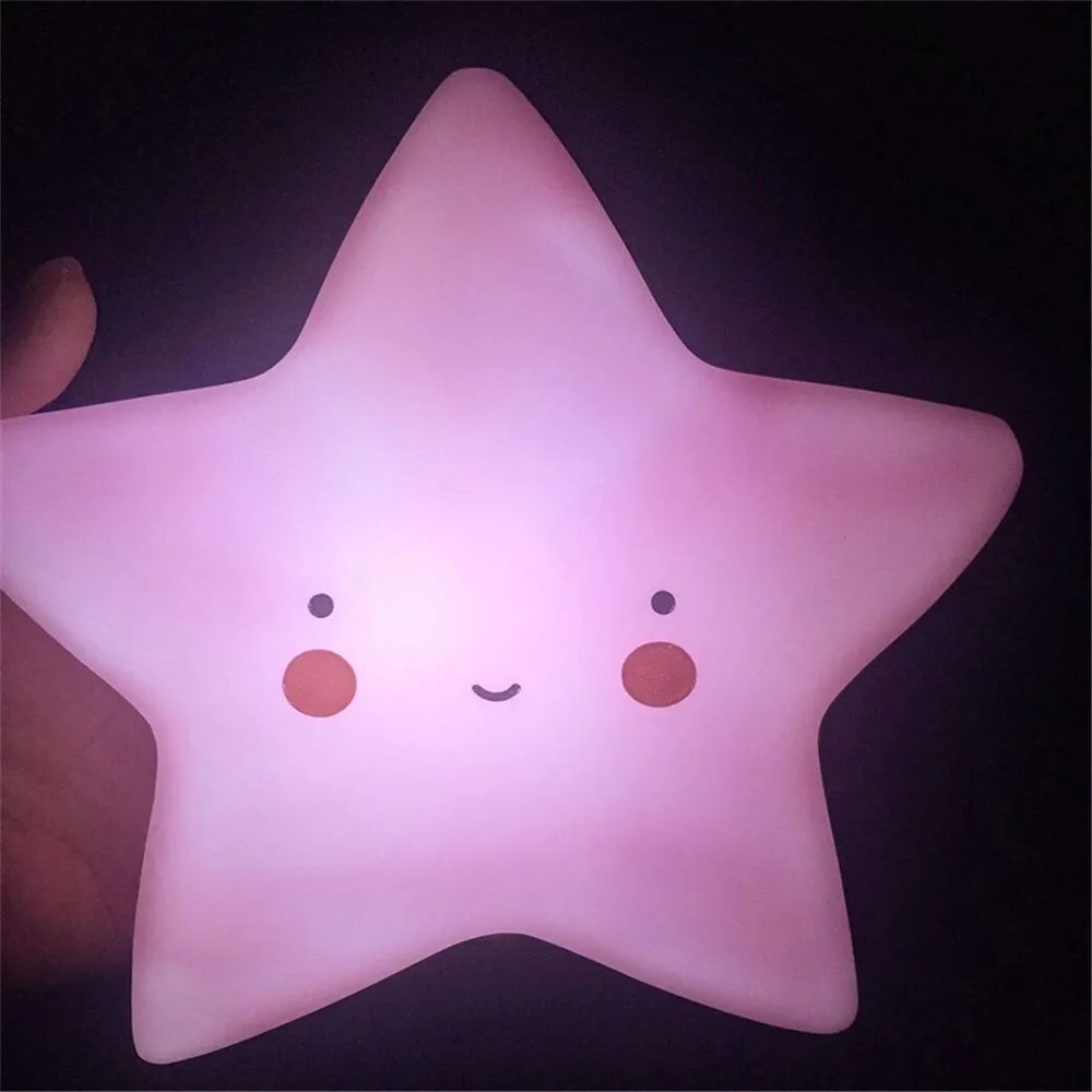 Led Night Lamp Baby Children's Room Decoration Bed LED Toy Bedroom Decoration Star Shape Light Baby LED Children's Night Light