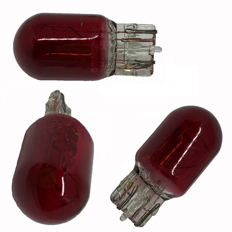 1PCS T20 W21/5W 7443 RED LED Glass 580 12V 21/5W Car Miniature Double  Filamen Turn Stop Brake Tail Bulbs 12V - AliExpress