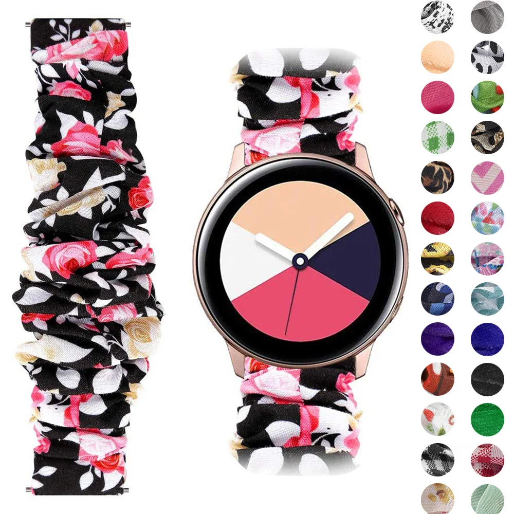 Watch-Band Scrunchies Gt2-Strap Gear S3 Elastic Amazfit Bip Active 2 Samsung 20-22mm