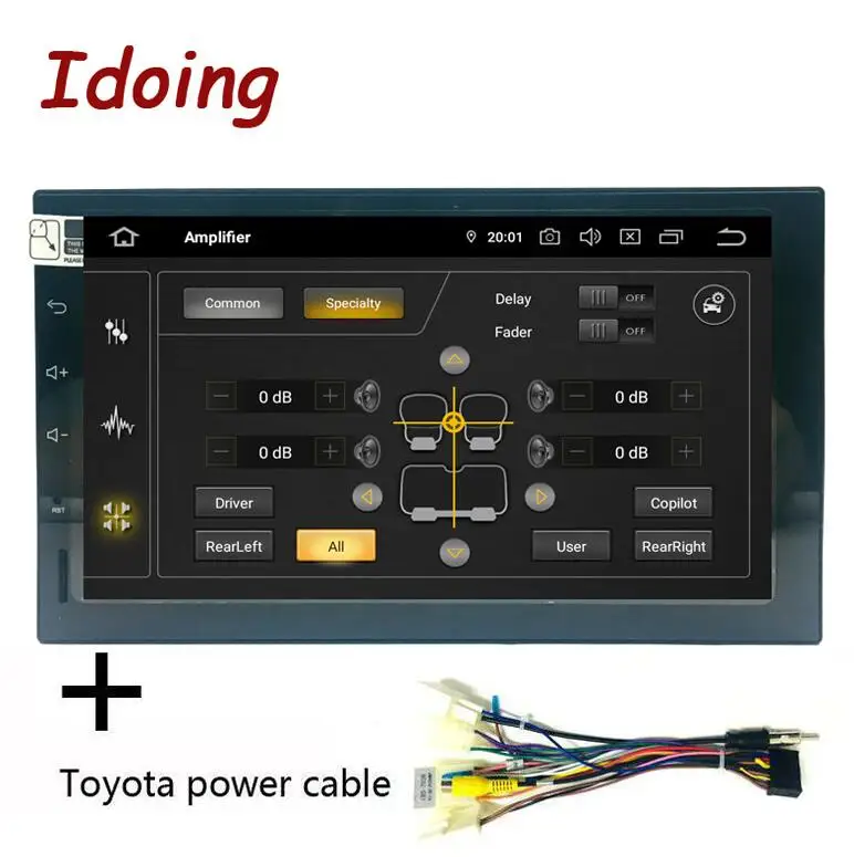 Idoing 2Din Android 9,0 " PX5 4G+ 64G Восьмиядерный Универсальный Автомобильный gps DSP Радио мультимедийный плеер ips экран видео навигация - Цвет: toyota power cable