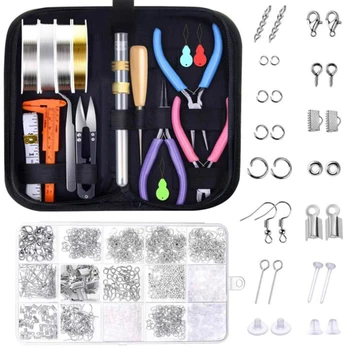 

Hot New Jewelry Making Supplies Kit With Tools Wires Jewelry Findings Repair Beading